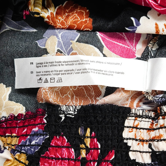 NWT B.O.G. Band of the Free Floral Crossover Crop Top Sz. S [4-6] Black Berry - Picture 6 of 9